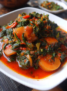picture of vegetable stew efo riro
